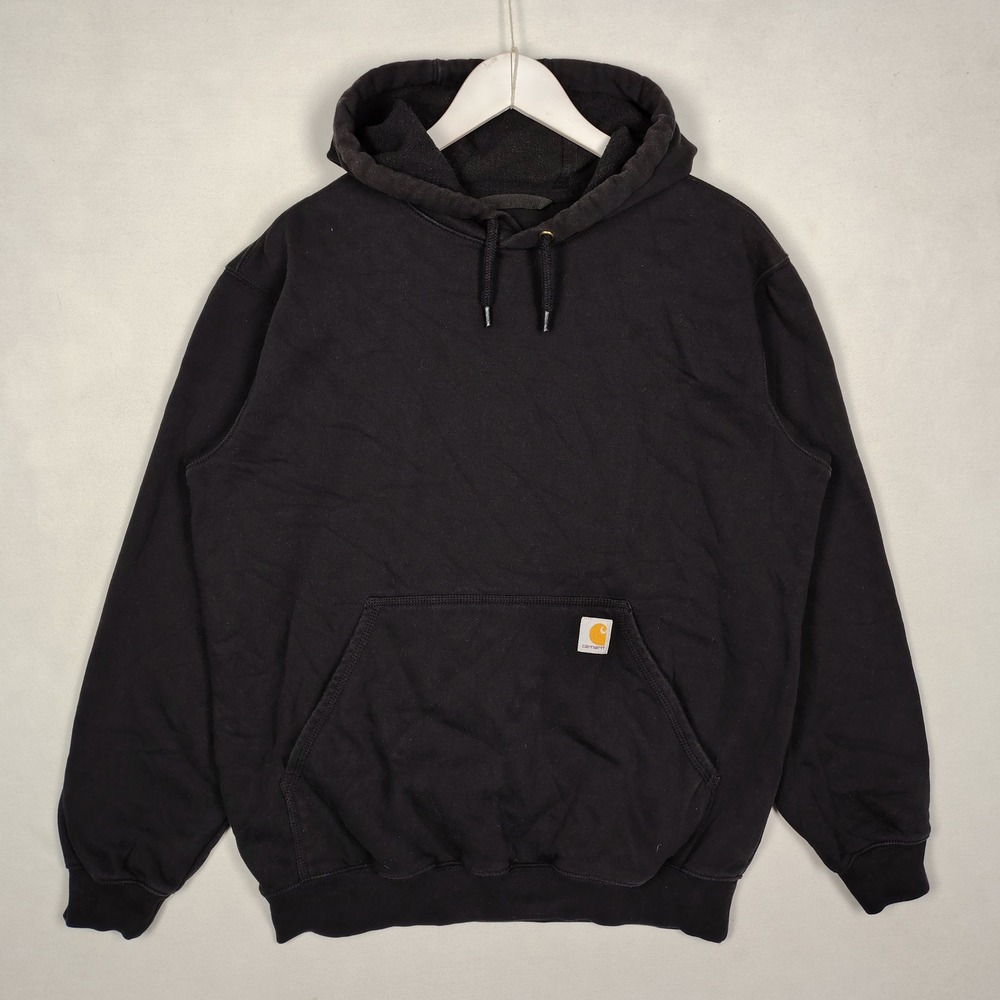 Carhartt K121 Loose Fit Pullover Hoodie Black Midweight Sweatshirt M